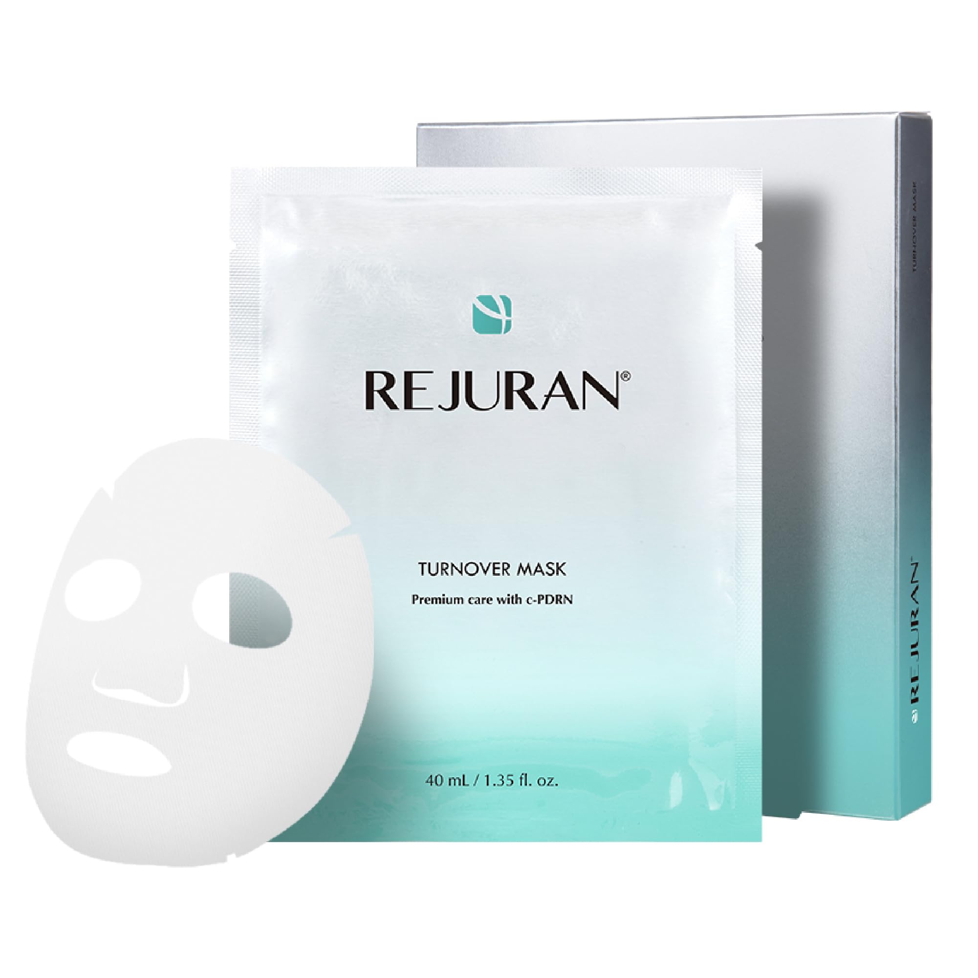 REJURAN® Turnover Mask, c-PDRN® (5ea) – Original Salmon DNA for Firming, Hydration, Repairing & Revitalizing. Achieve Youthful, Radiant Skin. Korean Skincare. Ultra Microfiber Sheet Mask