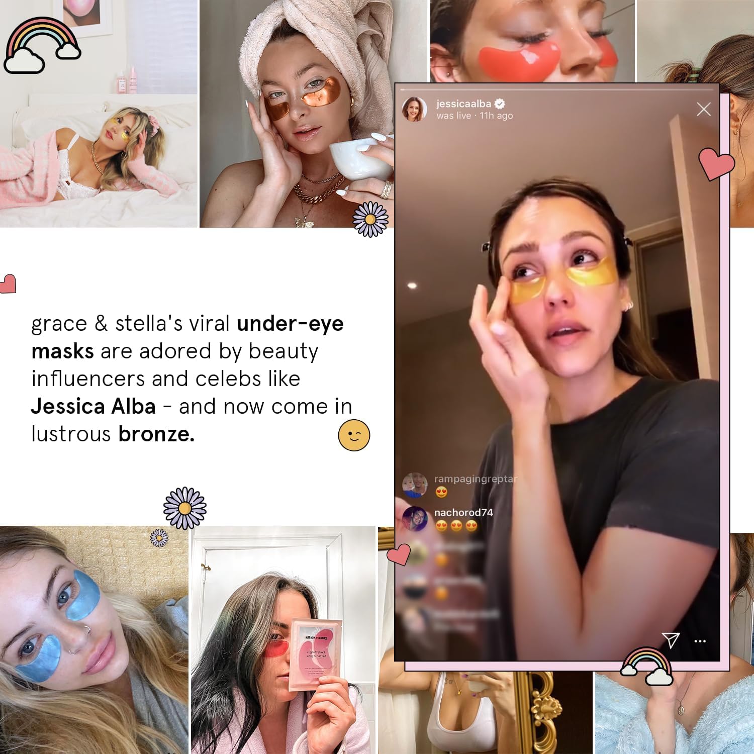 grace & stella Retinol Under Eye Patches for Puffy Eyes & Dark Circles - Restoring Gel Under Eye Masks with Hyaluronic Acid - Christmas Gifts for Teens, Birthday Gifts for Women (Purple, 24 Pairs)