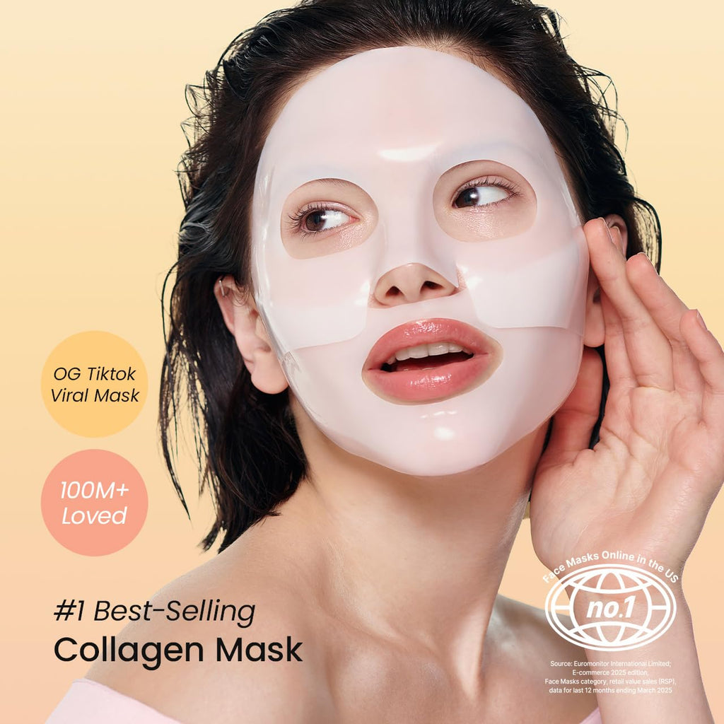 BIODANCE Bio-Collagen Real Deep Mask, Hydrating Overnight Hydrogel Mask, Pore Minimizing, Plumping, Elasticity Improvement, Korean Skincare, Stocking Stuffers for Teen Girls | 1.19oz(34g) x 16ea