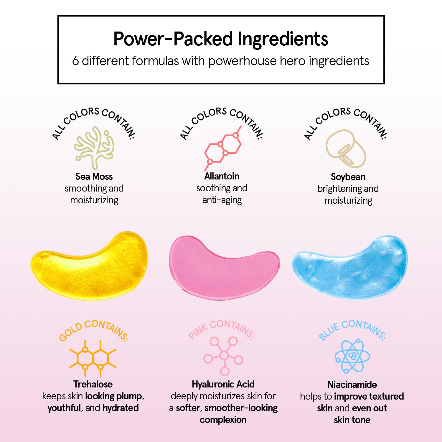 grace & stella Retinol Under Eye Patches for Puffy Eyes & Dark Circles - Restoring Gel Under Eye Masks with Hyaluronic Acid - Christmas Gifts for Teens, Birthday Gifts for Women (Purple, 24 Pairs)