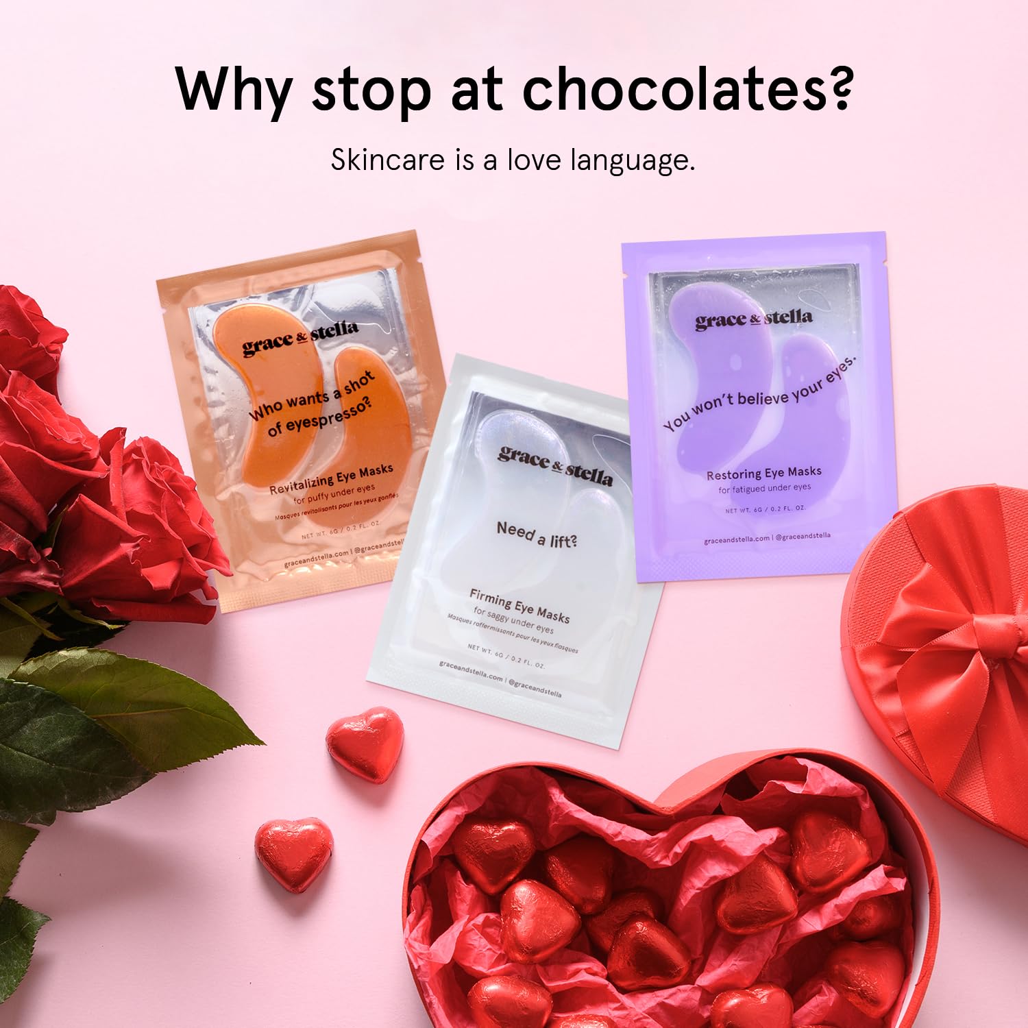 grace & stella Retinol Under Eye Patches for Puffy Eyes & Dark Circles - Restoring Gel Under Eye Masks with Hyaluronic Acid - Christmas Gifts for Teens, Birthday Gifts for Women (Purple, 24 Pairs)