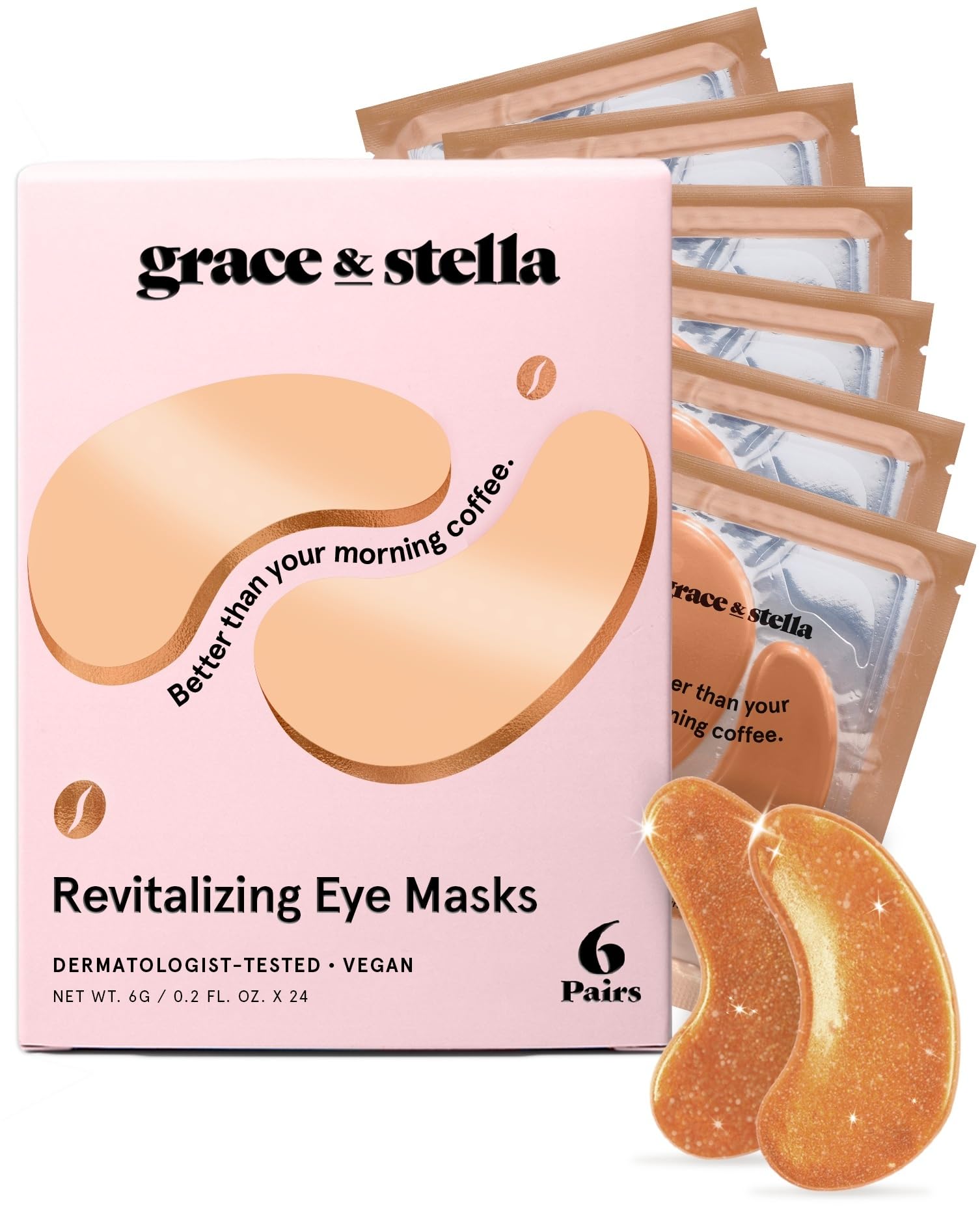 grace & stella Retinol Under Eye Patches for Puffy Eyes & Dark Circles - Restoring Gel Under Eye Masks with Hyaluronic Acid - Christmas Gifts for Teens, Birthday Gifts for Women (Purple, 24 Pairs)