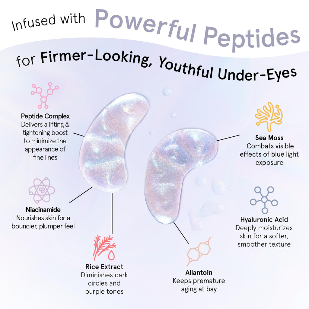 grace & stella Retinol Under Eye Patches for Puffy Eyes & Dark Circles - Restoring Gel Under Eye Masks with Hyaluronic Acid - Christmas Gifts for Teens, Birthday Gifts for Women (Purple, 24 Pairs)