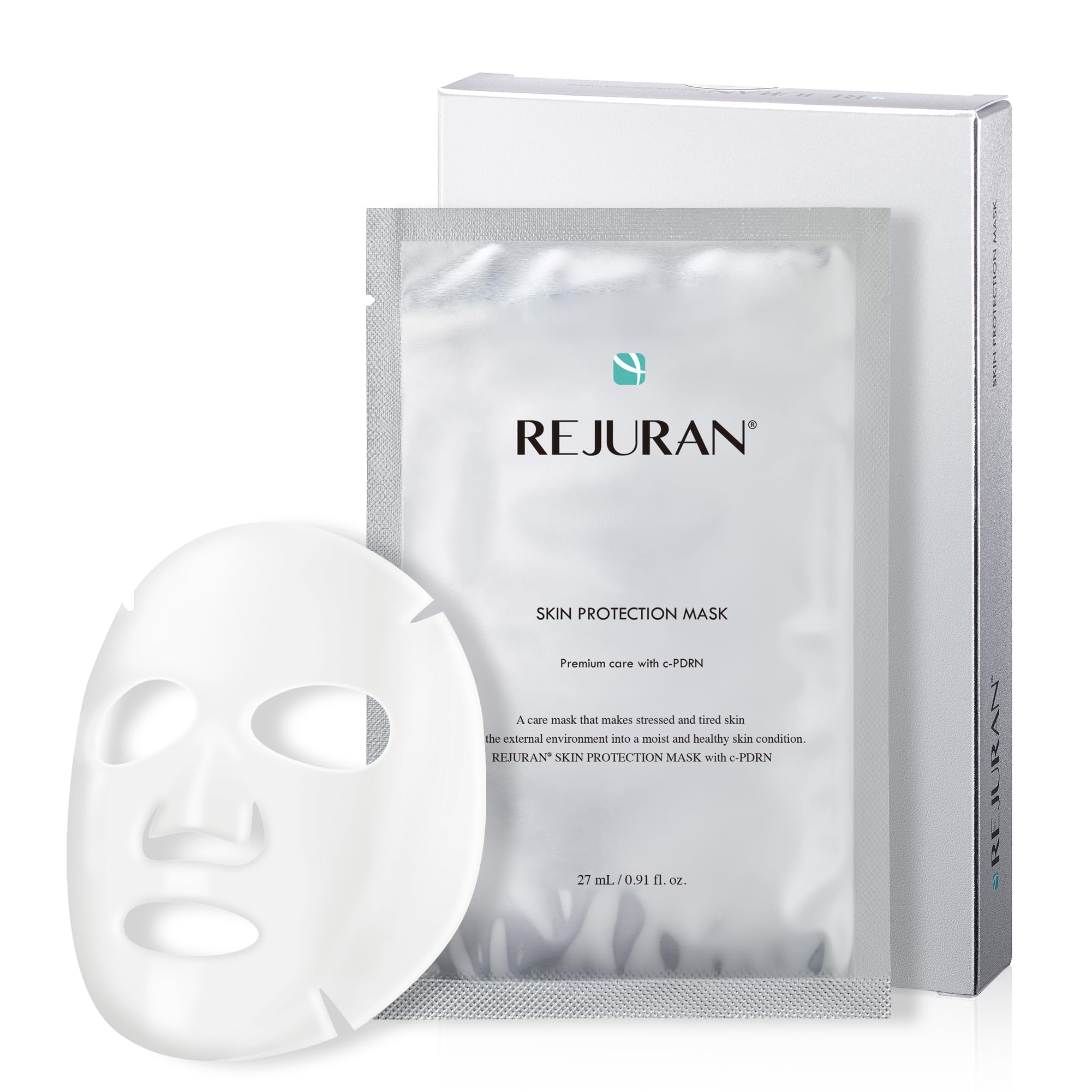 REJURAN® Turnover Mask, c-PDRN® (5ea) – Original Salmon DNA for Firming, Hydration, Repairing & Revitalizing. Achieve Youthful, Radiant Skin. Korean Skincare. Ultra Microfiber Sheet Mask