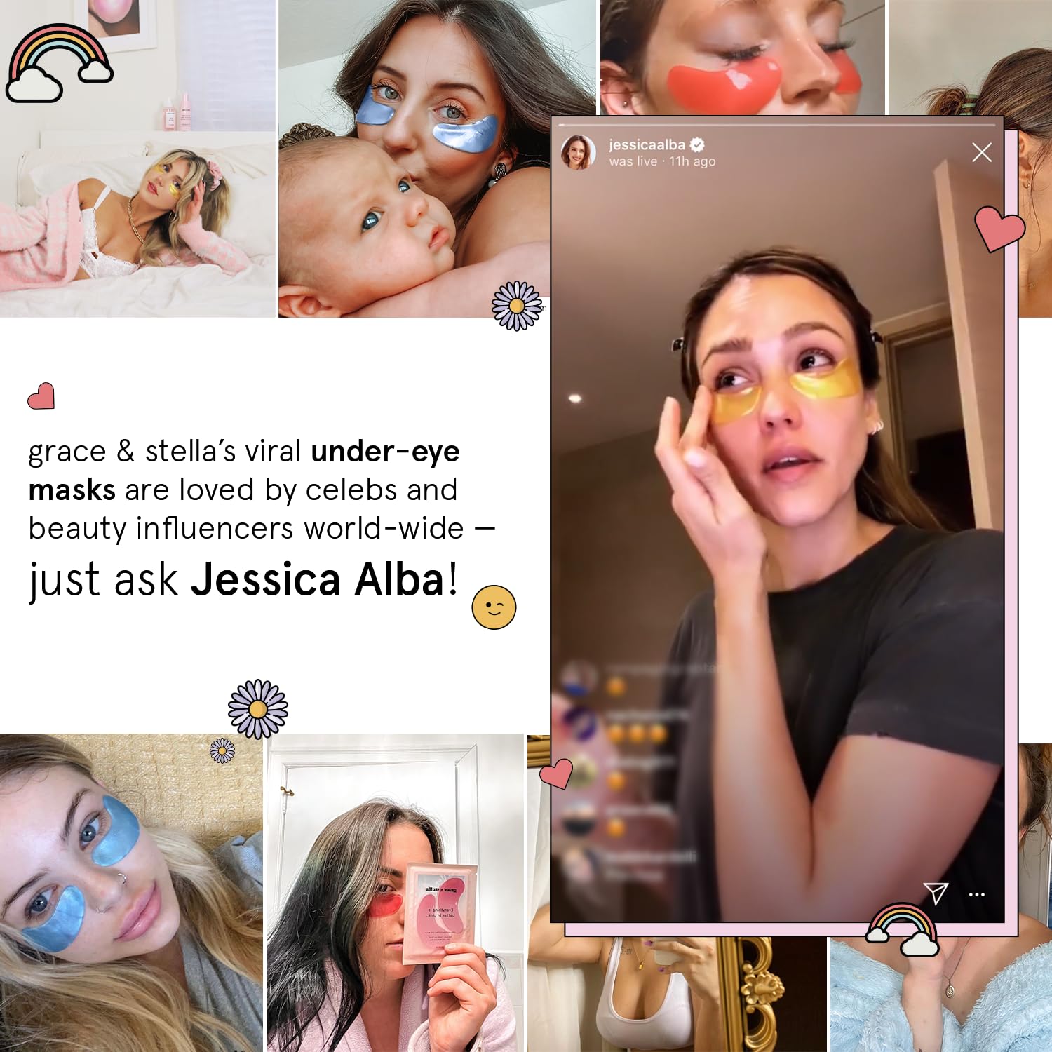 grace & stella Retinol Under Eye Patches for Puffy Eyes & Dark Circles - Restoring Gel Under Eye Masks with Hyaluronic Acid - Christmas Gifts for Teens, Birthday Gifts for Women (Purple, 24 Pairs)