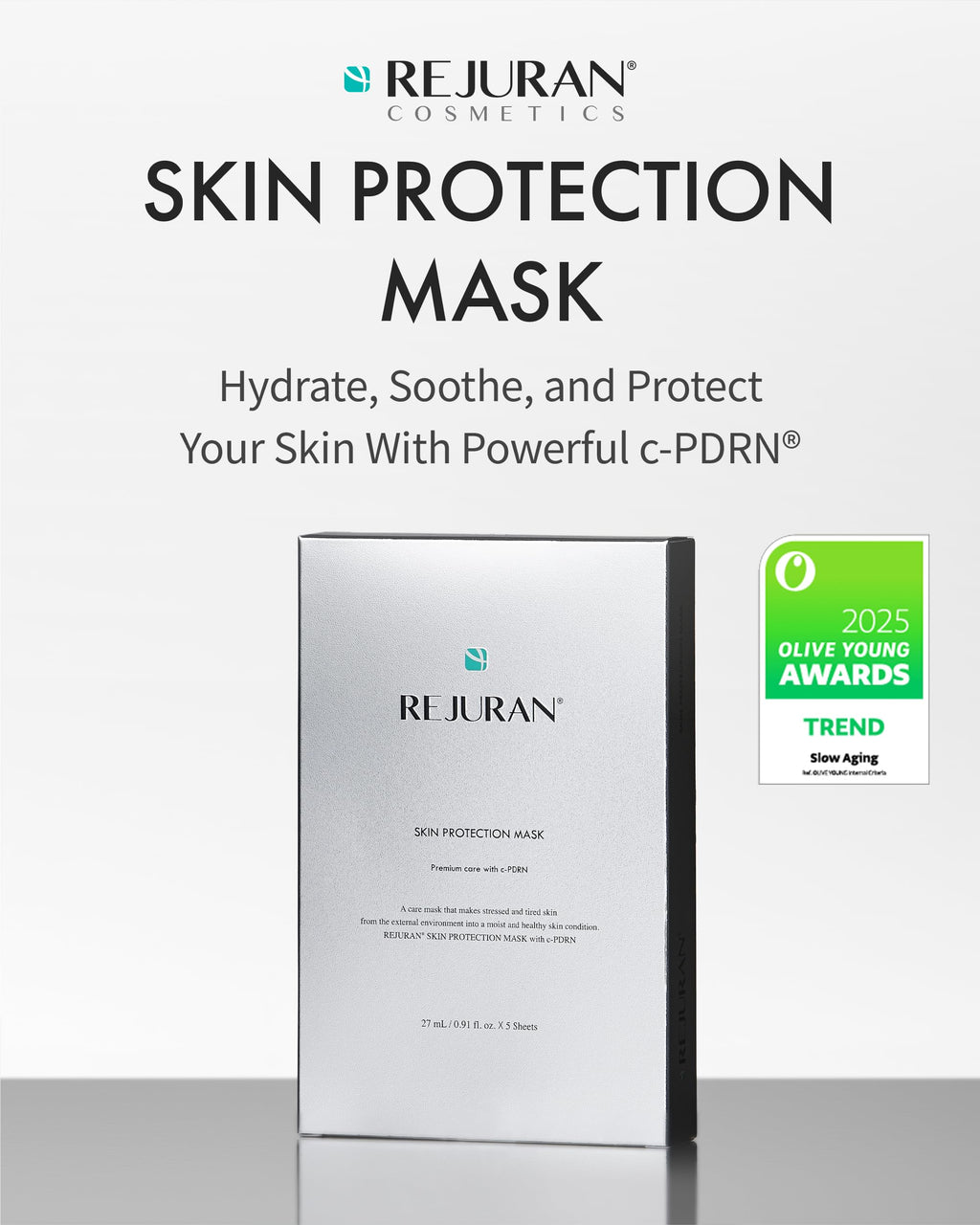 REJURAN® Turnover Mask, c-PDRN® (5ea) – Original Salmon DNA for Firming, Hydration, Repairing & Revitalizing. Achieve Youthful, Radiant Skin. Korean Skincare. Ultra Microfiber Sheet Mask
